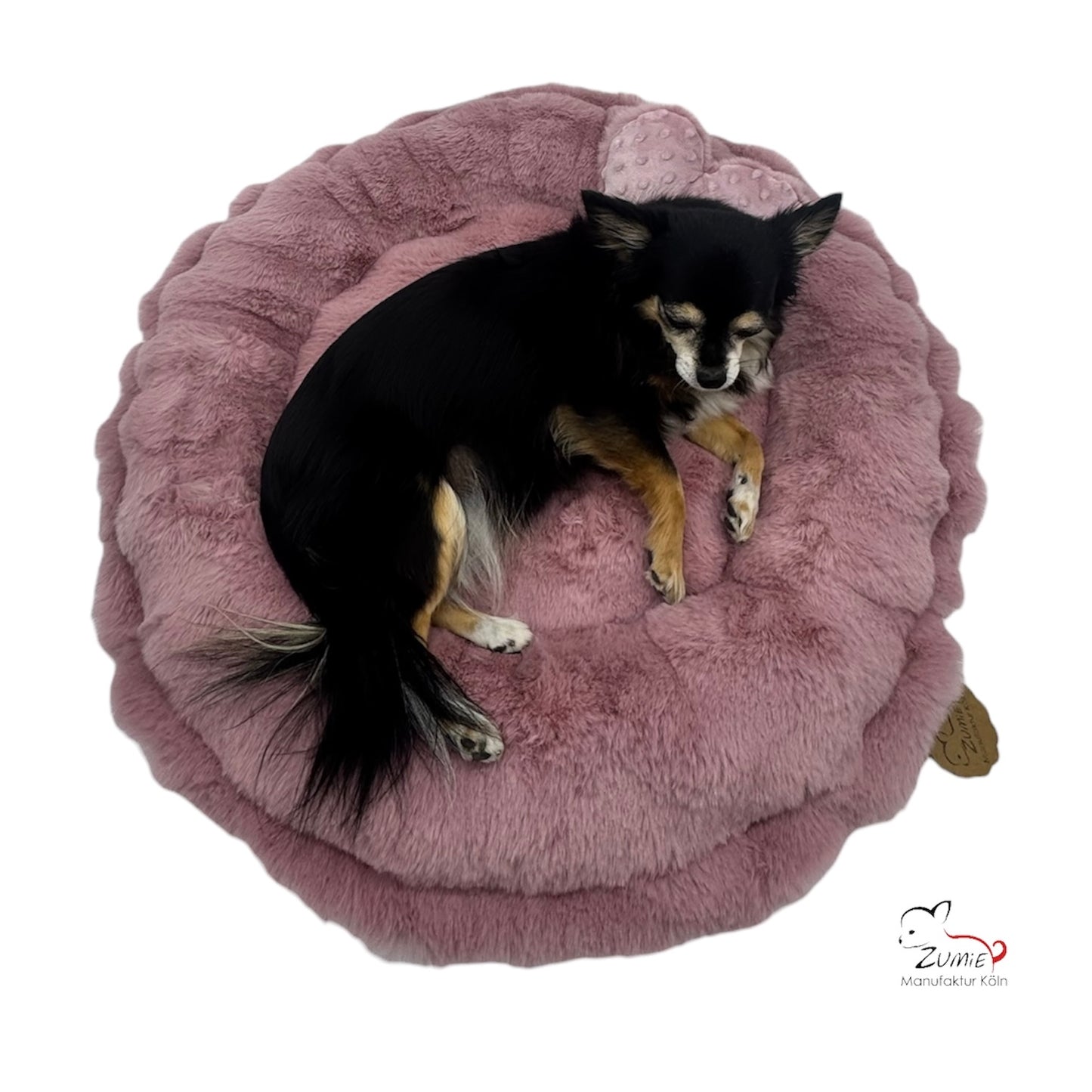 Pompeux Hunde Bodenkissen Rund, Gr. S ca. 60cm, Farbe Dusty Rosa