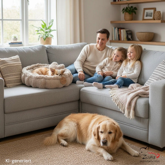 Pompeux Rundbett Gr.S, kleine Hunde-/ Welpen, Farbe Beige
