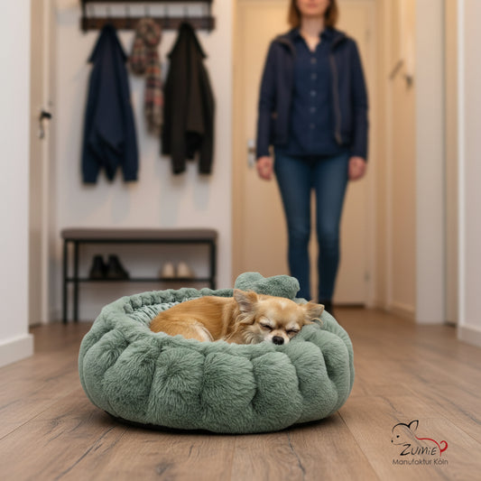 Pompeux Thermobett /Buddelbett für Hunde & Katzen Gr.M, Farbe Dusty Salbei