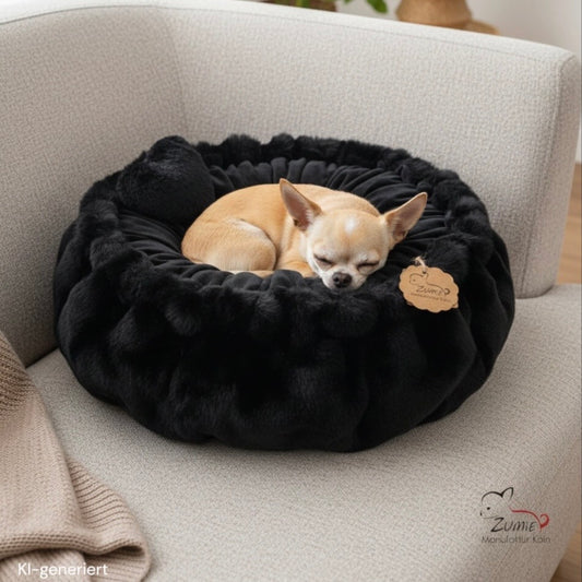 Pompeux Thermobett /Buddelbett für Hunde & Katzen, Gr.M, Farbe Schwarz