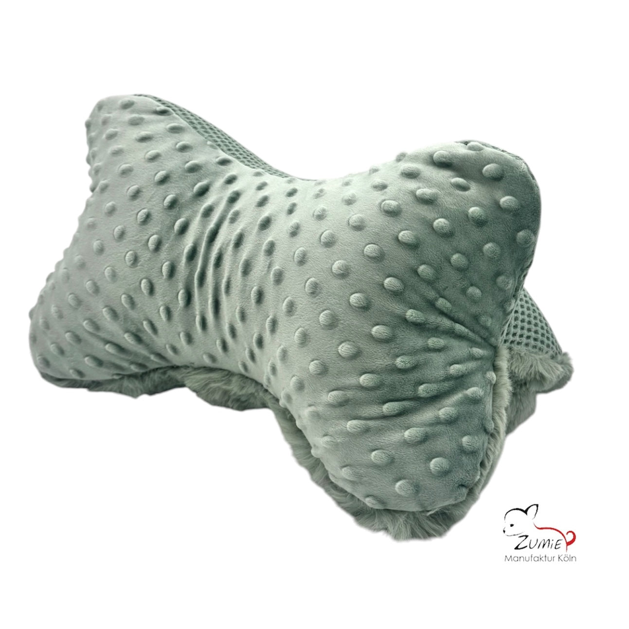 ZUMiE Leseknochen Kollektion Pompeux, Bestickung "Chillout Zone", Farbe Dusty Salbei
