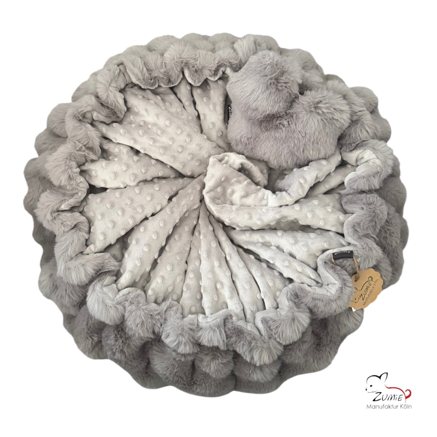 Pompeux Thermobett /Buddelbett für Hunde & Katzen Gr.M, Farbe Grau
