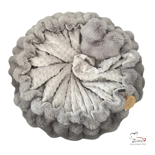 Pompeux Thermobett /Buddelbett für Hunde & Katzen Gr.M, Farbe Grau