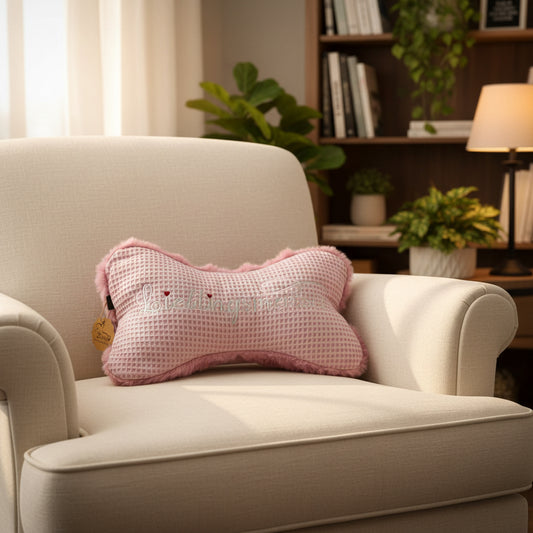 ZUMiE Leseknochen Kollektion Pompeux, Bestickung "Lieblingsmensch", Farbe Dusty Rosa