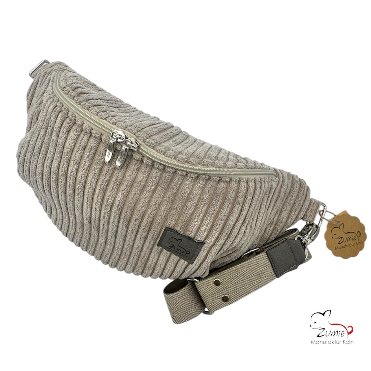 ZUMiE Crossbody Bag Gr.XL / Gassitasche, Farbe Beige