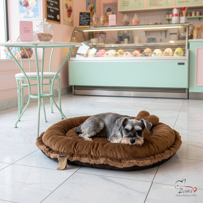Pompeux Hunde Bodenkissen Oval, Gr. M ca.80cm x 65cm, Farbe Braun