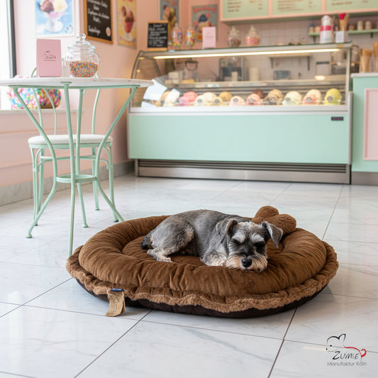 Pompeux Hunde Bodenkissen Oval, Gr. M ca.80cm x 65cm, Farbe Braun