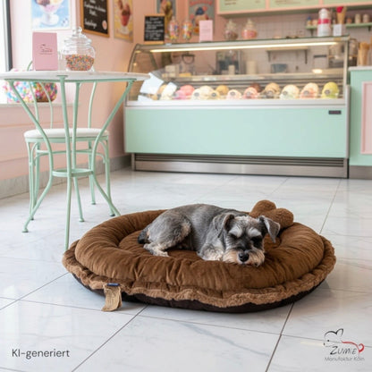 Pompeux Hunde Bodenkissen Oval, Gr. M ca.80cm x 65cm, Farbe Braun