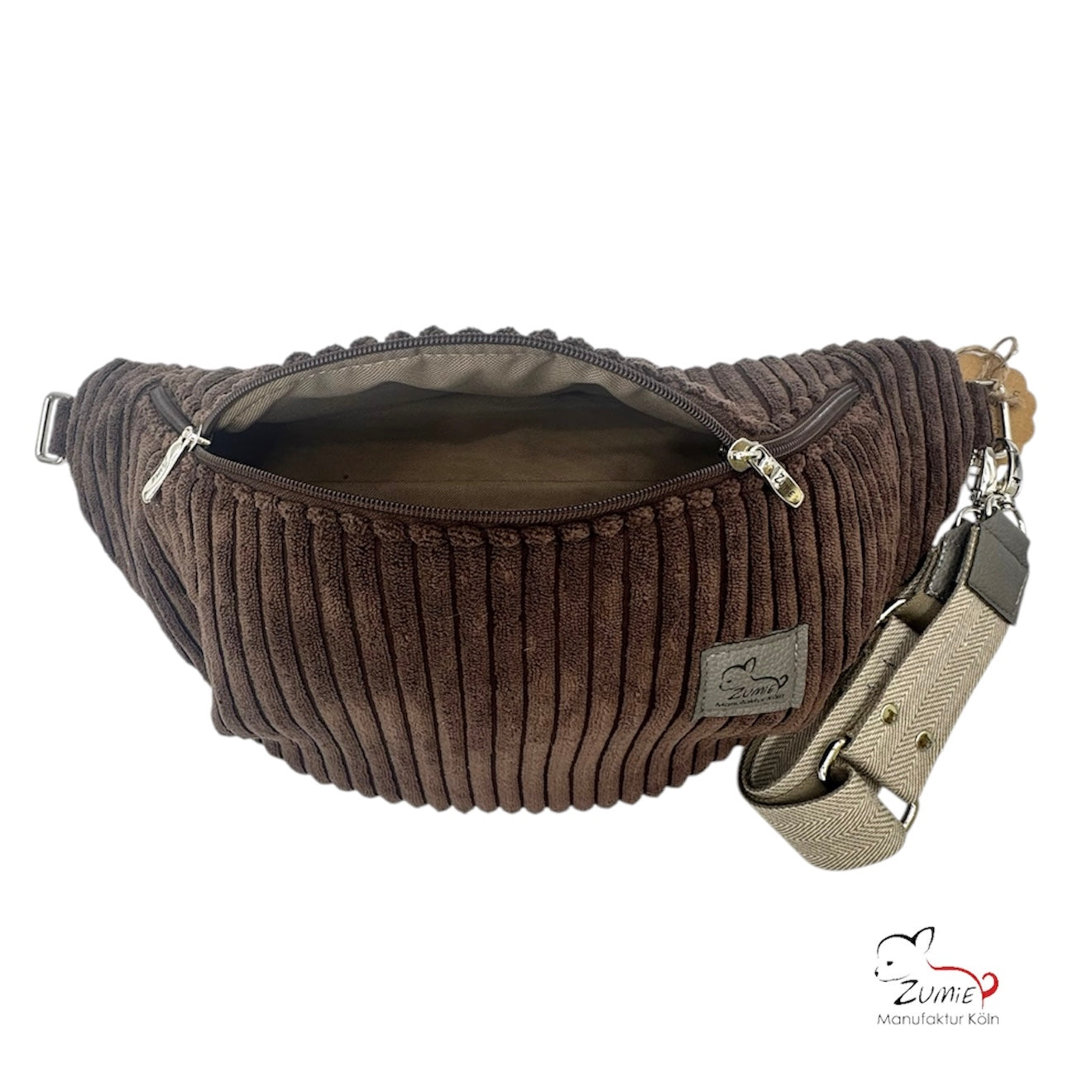 ZUMiE Crossbody Bag Gr.XL / Gassitasche, Farbe Braun