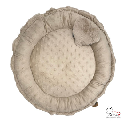 Pompeux Hunde Bodenkissen Rund, Gr.M ca.75cm, Farbe Beige