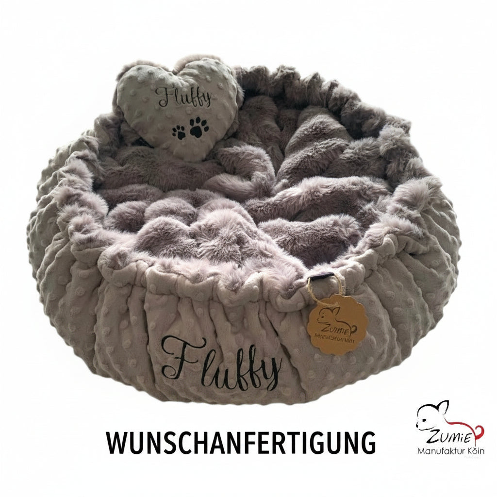 Pompeux Thermobett /Buddelbett für Hunde & Katzen Gr.M, Farbe Grau