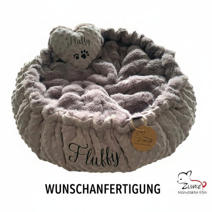 Pompeux Thermobett /Buddelbett für Hunde & Katzen Gr.M, Farbe Grau