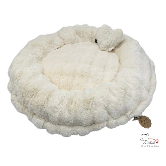 Pompeux Hunde Bodenkissen Rund, Gr.M ca.75cm, Farbe Sahne