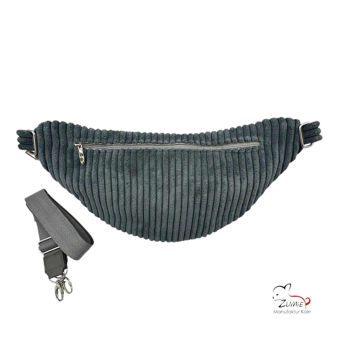 ZUMiE Crossbody Bag Gr.XL / Gassitasche, Farbe  Dunkelgrau