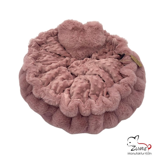Pompeux Thermobett /Buddelbett für Hunde & Katzen Gr.M, Farbe Dusty Rosa