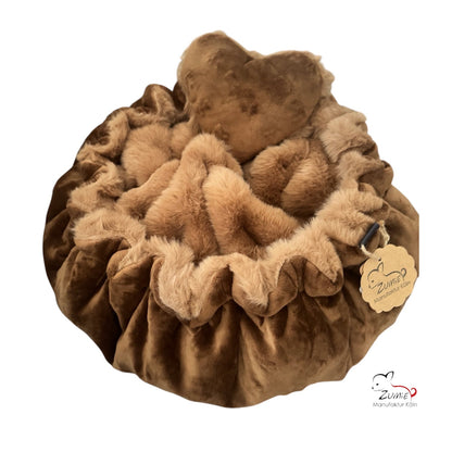 ZUMiE Hunde Thermobett /Buddelbett  Pompeux Gr.S  z.B. Chihuahua, Farbe Braun
