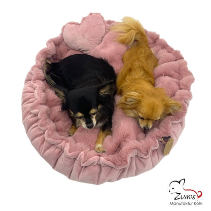 Pompeux Thermobett /Buddelbett für Hunde & Katzen Gr.M, Farbe Dusty Rosa