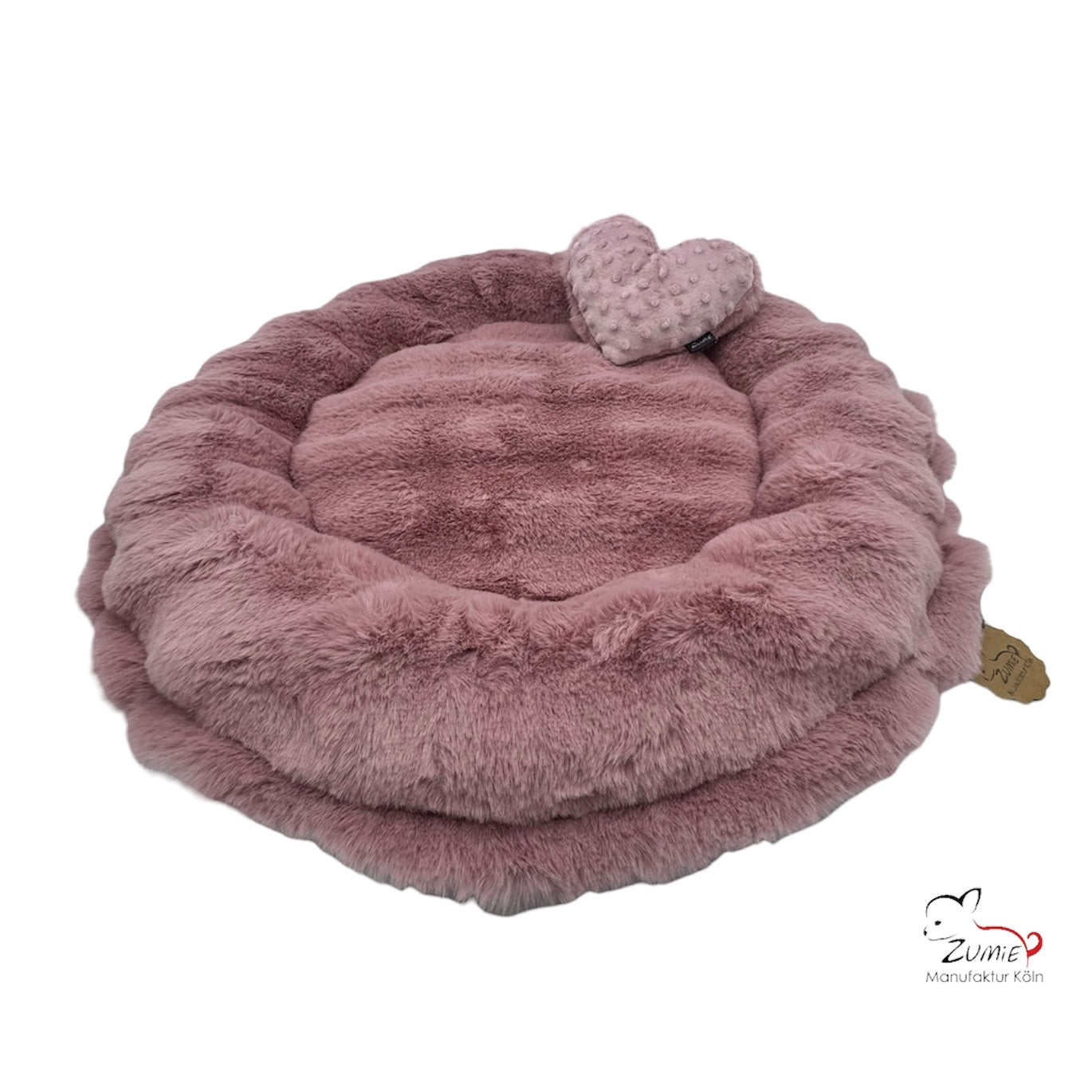 Pompeux Hunde Bodenkissen Rund, Gr. S ca. 60cm, Farbe Dusty Rosa