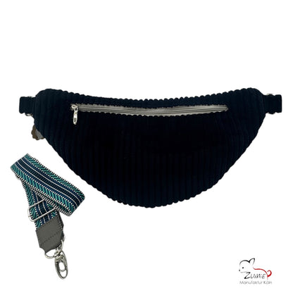 ZUMiE Crossbody Bag Gr.XL / Gassitasche, Farbe Schwarz