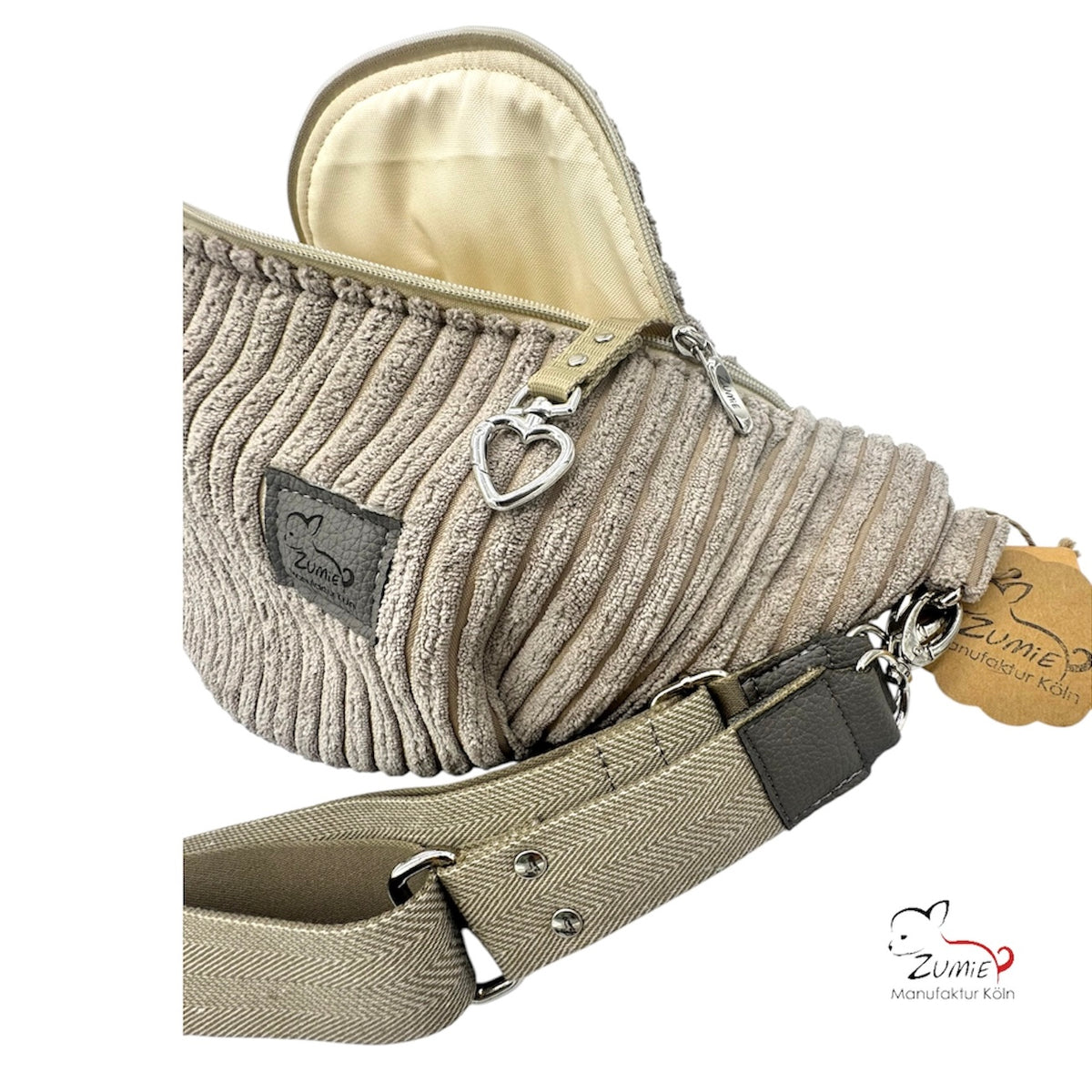 ZUMiE Crossbody Bag Gr.XL / Gassitasche, Farbe Beige
