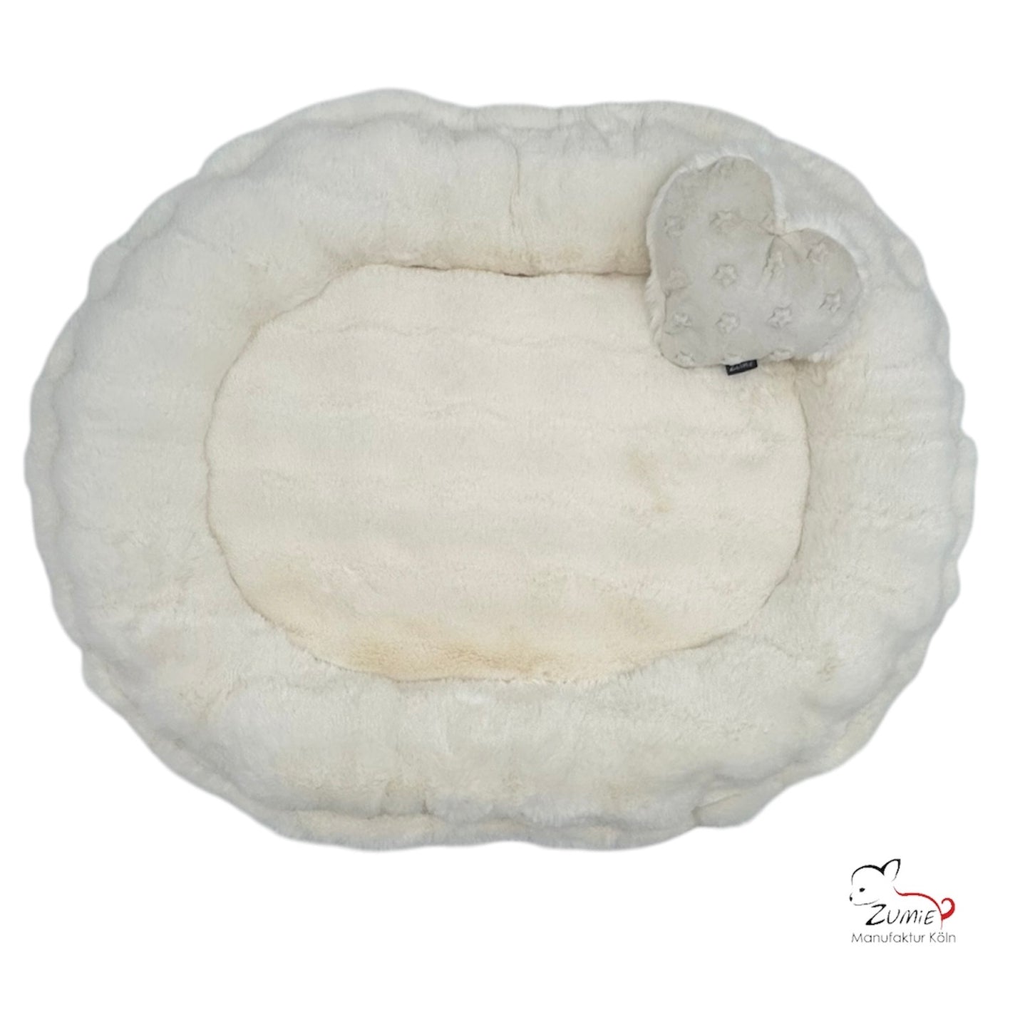Pompeux Hunde Bodenkissen Oval, Gr. M ca.80cm x 65cm, Farbe Sahne