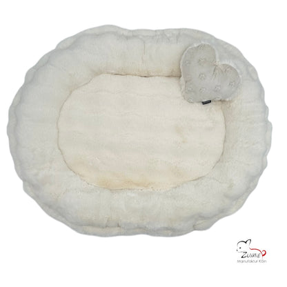 Pompeux Hunde Bodenkissen Oval, Gr. M ca.80cm x 65cm, Farbe Sahne