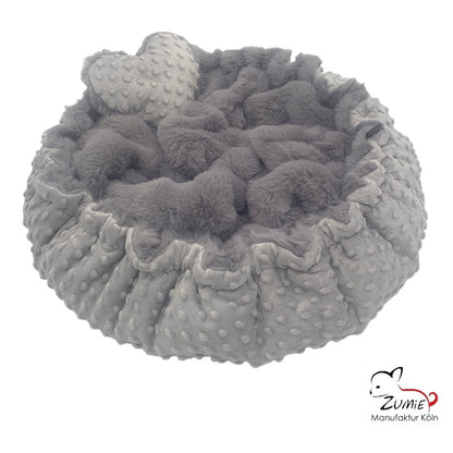 Pompeux Thermobett /Buddelbett für Hunde & Katzen Gr.M, Farbe Grau