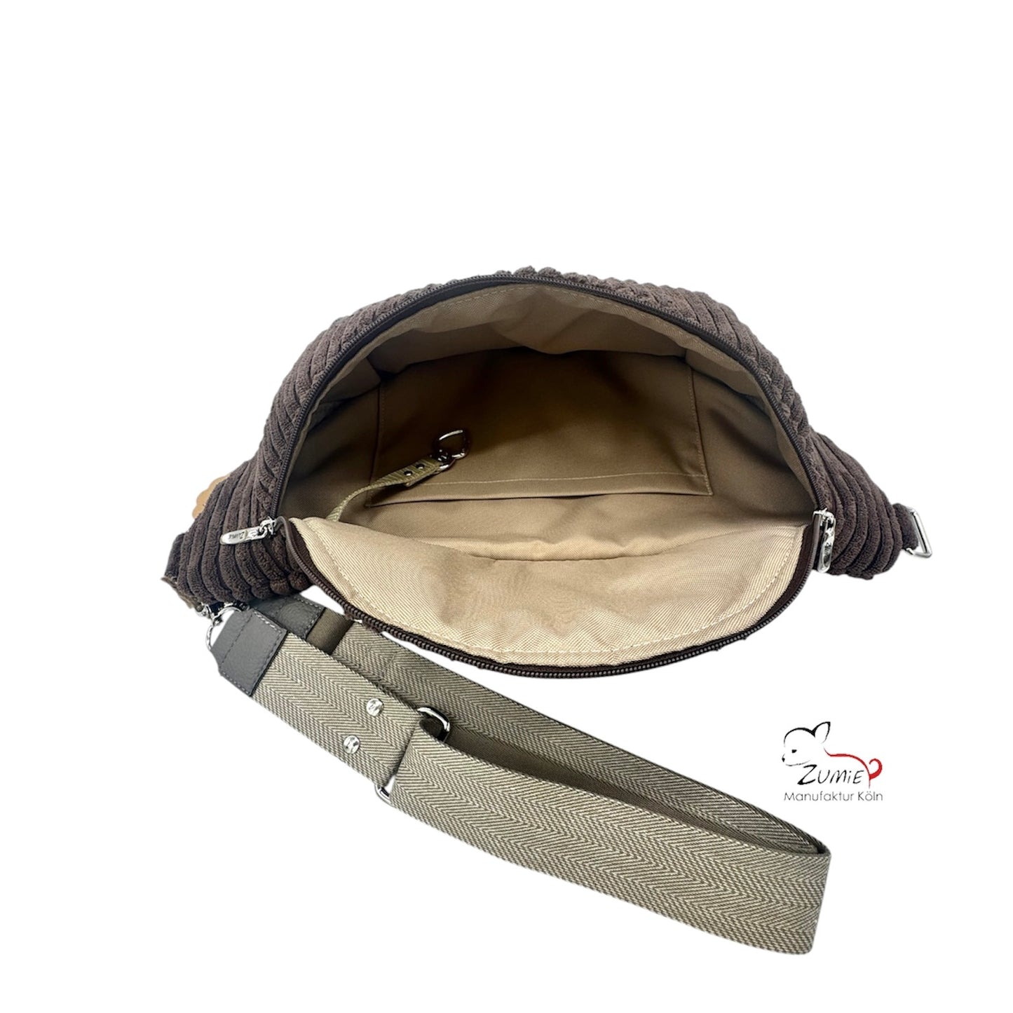 ZUMiE Crossbody Bag Gr.XL / Gassitasche, Farbe Braun