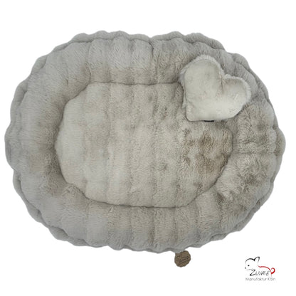 Pompeux Hunde Bodenkissen Oval, Gr. M ca.80cm x 65cm, Farbe Beige