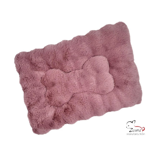 Limitiertes Hunde Bodendecke verschiedene Größen , Farbe Dusty Rosa / Weiß Knochen