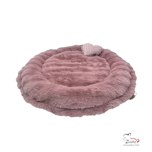 Pompeux Hunde Bodenkissen Rund, Gr.M ca.75cm, Farbe Dusty Rosa