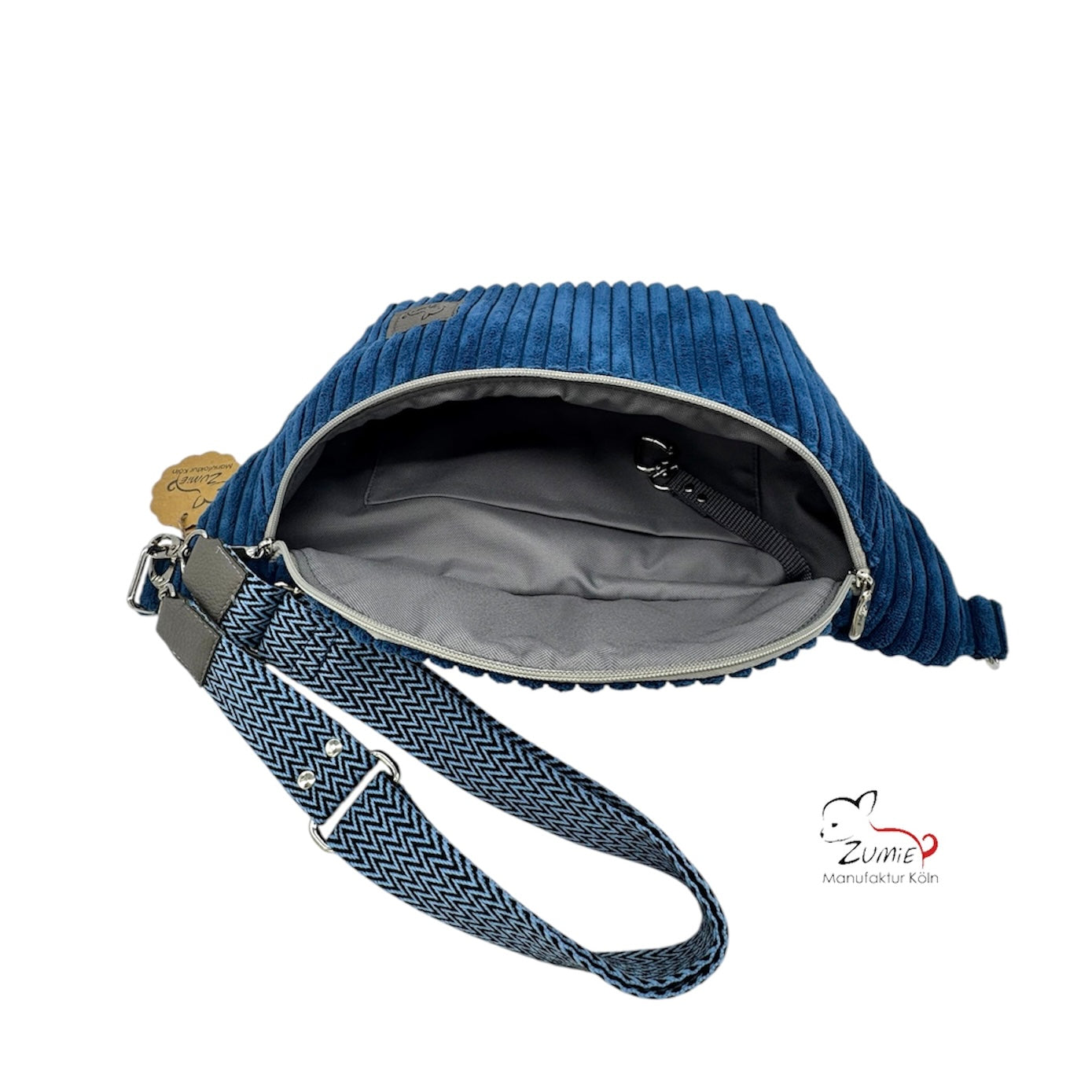 ZUMiE Crossbody Bag Gr.XL / Gassitasche, Farbe Blau