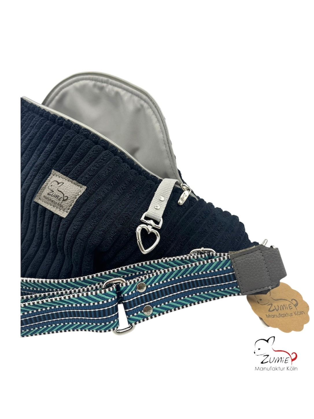 ZUMiE Crossbody Bag Gr.XL / Gassitasche, Farbe Schwarz