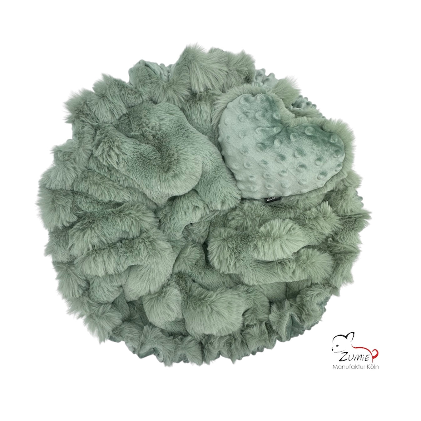 Pompeux Thermobett /Buddelbett für Hunde & Katzen Gr.M, Farbe Dusty Salbei