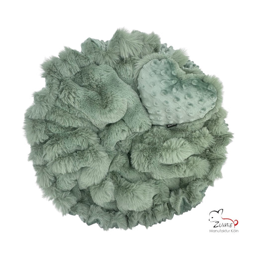 Pompeux Thermobett /Buddelbett für Hunde & Katzen Gr.M, Farbe Dusty Salbei