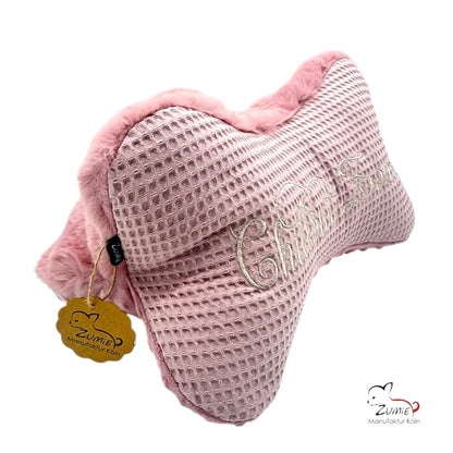 ZUMiE Leseknochen Kollektion Pompeux, Bestickung "Chillout Zone" Lurex Garn Silber , Farbe Dusty Rosa