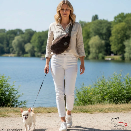 ZUMiE Crossbody Bag Gr.XL / Gassitasche, Farbe Braun
