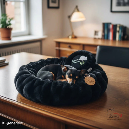 Pompeux Hunde Thermobett /Buddelbett Gr.S  z.B. Chihuahua, Farbe Schwarz
