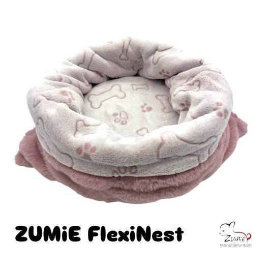Limitiert, ZUMiE FlexiNest Gr.S, Farbe Dusty Rosa / Weiß Knochen