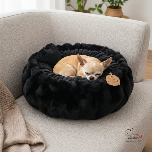 Pompeux Thermobett /Buddelbett für Hunde & Katzen, Gr.M, Farbe Schwarz