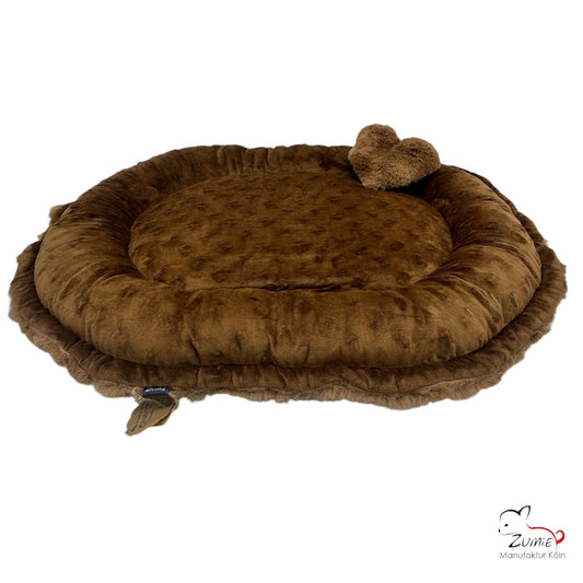 Pompeux Hunde Bodenkissen Oval, Gr. M ca.80cm x 65cm, Farbe Braun
