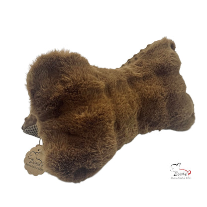 ZUMiE Leseknochen Kollektion Pompeux, Bestickung "Kuschelzone", Farbe Braun