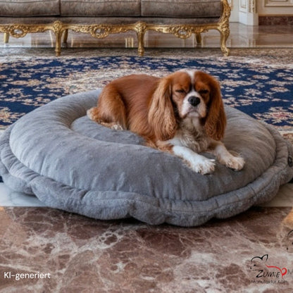 Pompeux Hunde Bodenkissen Rund, Gr.M ca.75cm, Farbe Grau
