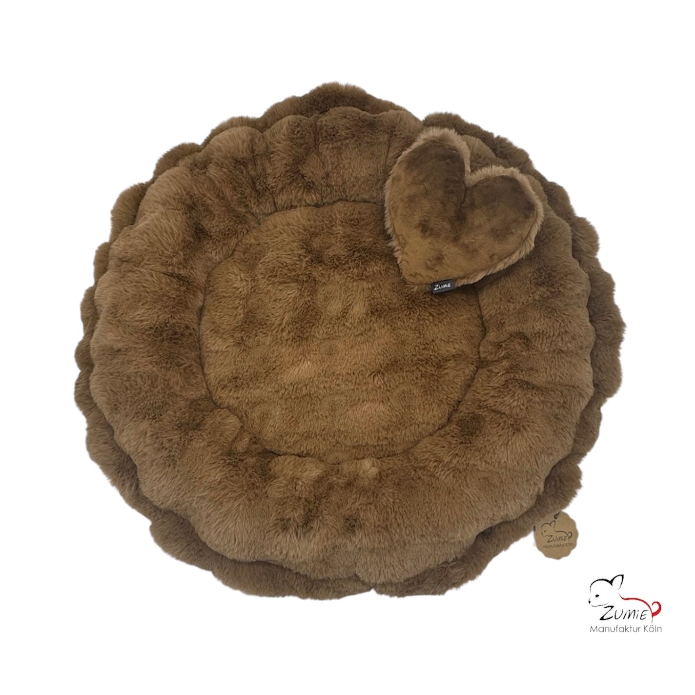 Pompeux Hunde Bodenkissen Rund, Gr. S ca.60cm, Farbe Braun