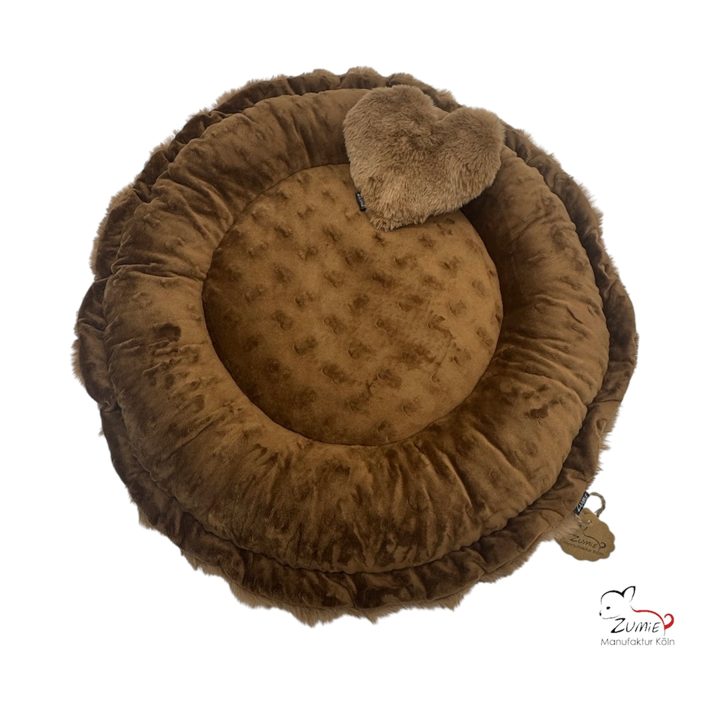 Pompeux Hunde Bodenkissen Rund, Gr. S ca.60cm, Farbe Braun