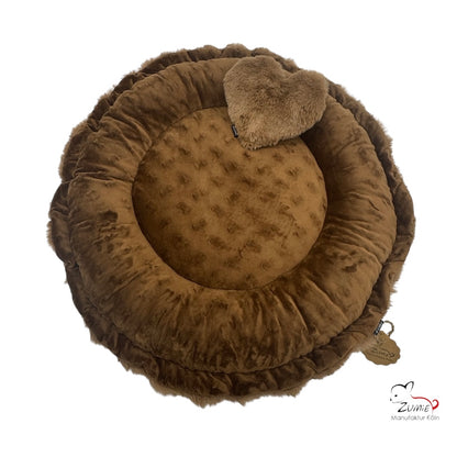 Pompeux Hunde Bodenkissen Rund, Gr. S ca.60cm, Farbe Braun