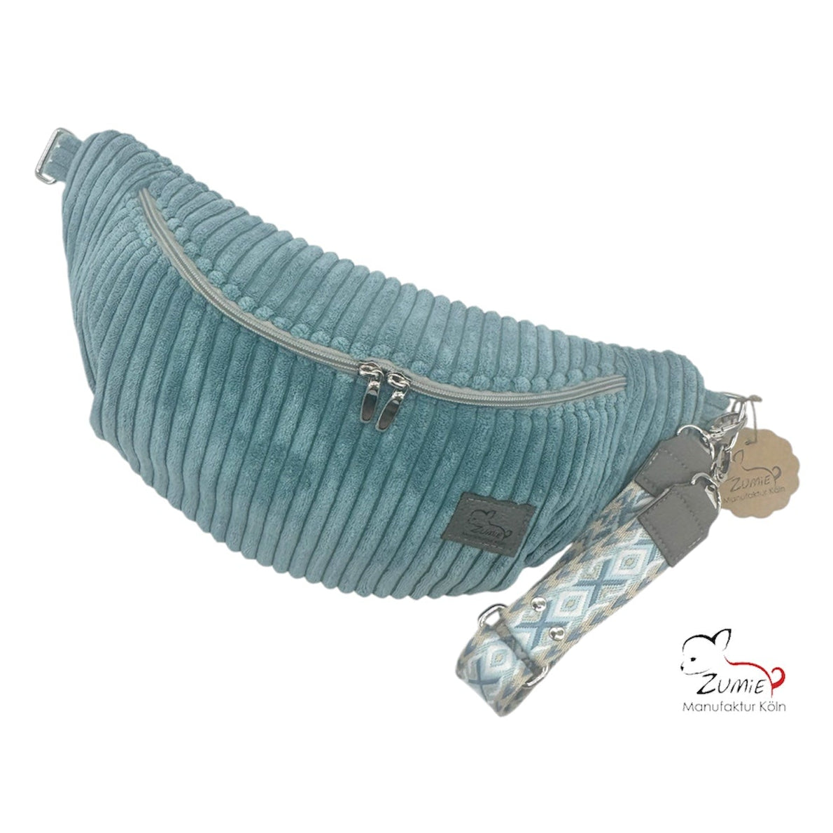 ZUMiE Crossbody Bag Gr.XL / Gassitasche, Farbe Aqua