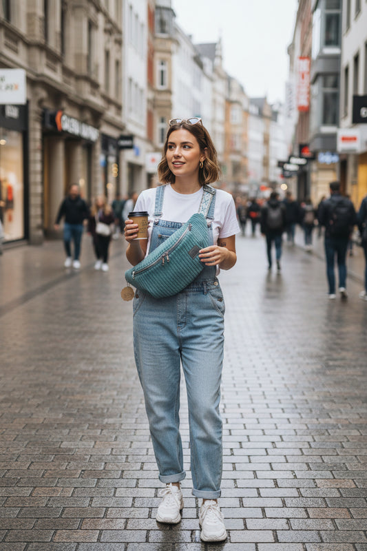 ZUMiE Crossbody Bag Gr.XL / Gassitasche, Farbe Aqua