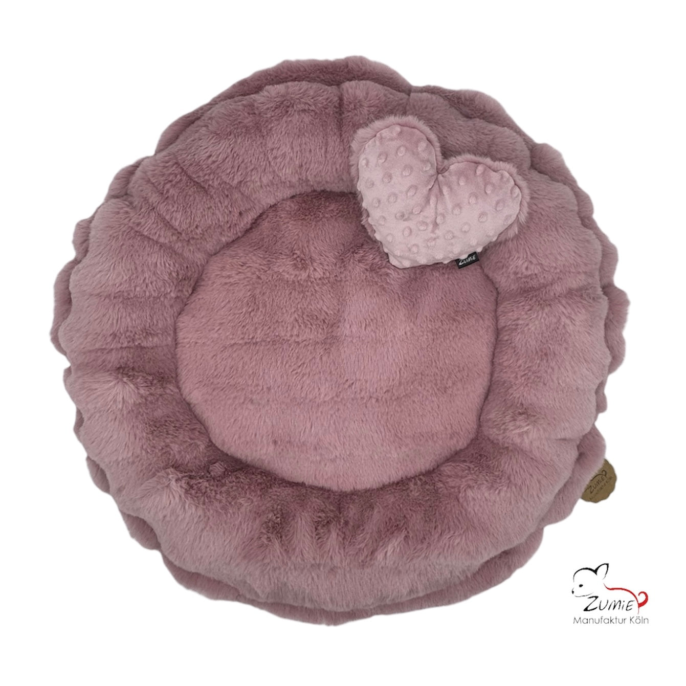 Pompeux Hunde Bodenkissen Rund, Gr. S ca. 60cm, Farbe Dusty Rosa