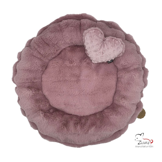 Pompeux Hunde Bodenkissen Rund, Gr. S ca. 60cm, Farbe Dusty Rosa